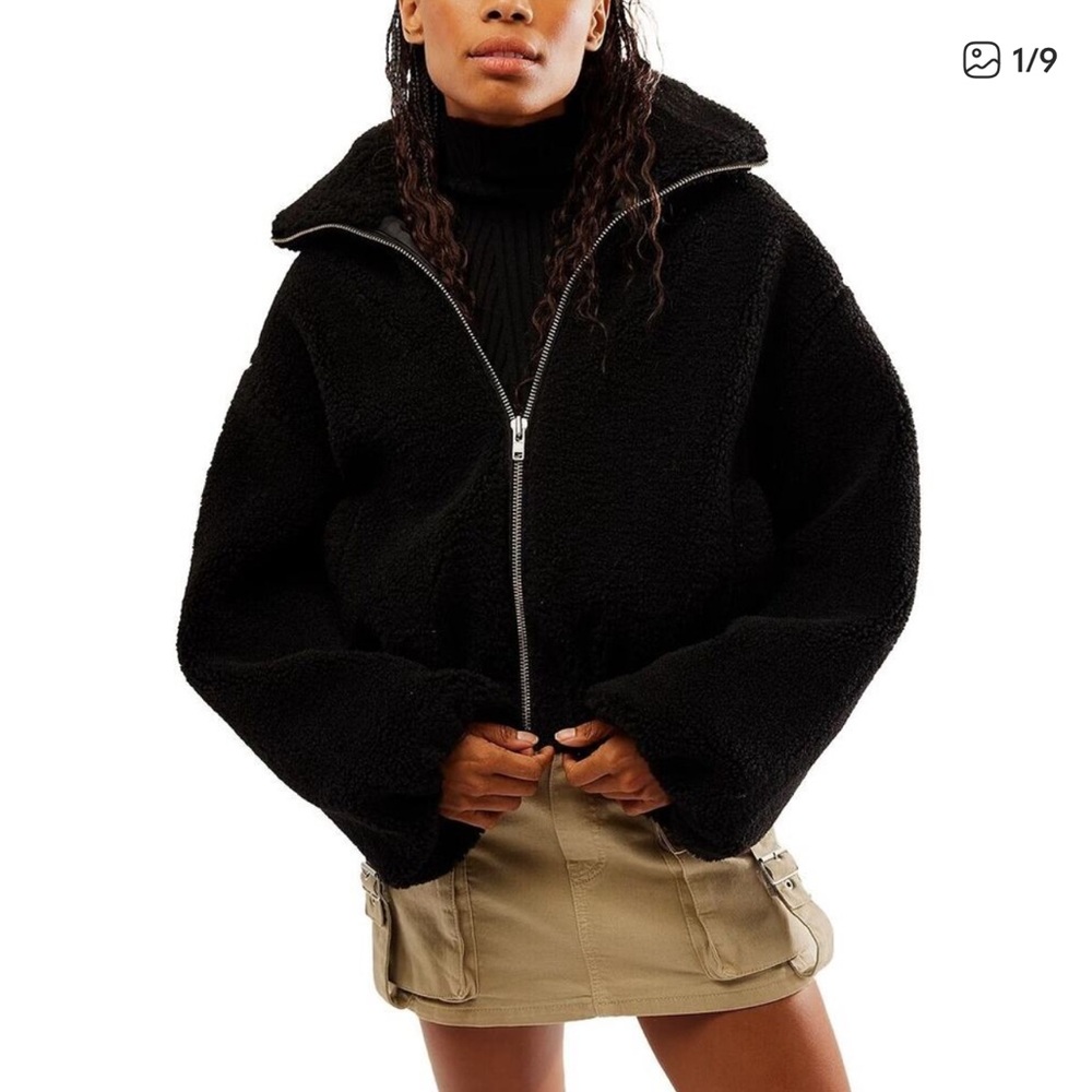 Free People Get Cozy Oversized Teddy Jacket Large
